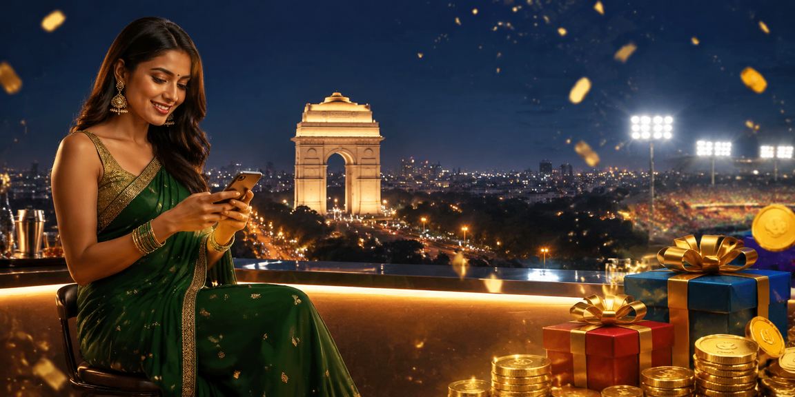 Responsible gaming concept with Indian landmarks